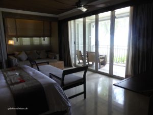 in one of the suites of the St. Regis Mauritius